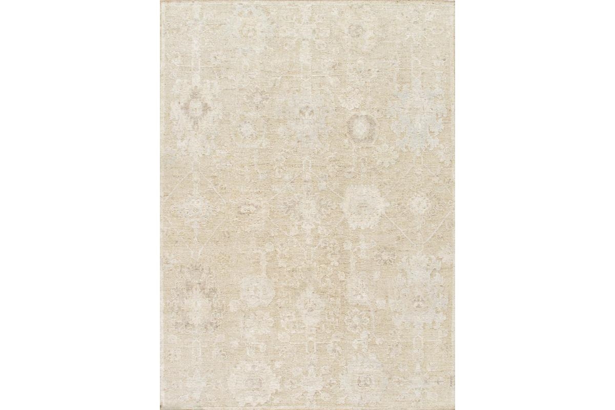 PLO-07 10X14 Oushak Hand-Knotted Tan/Beige Wool Area Rug