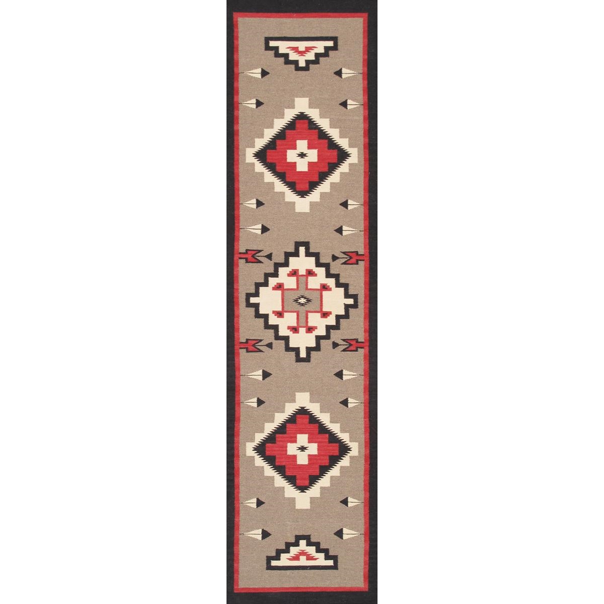 PNT-366 2.07x10 Tuscany Reversible Wool Mocha/Black Area Rug