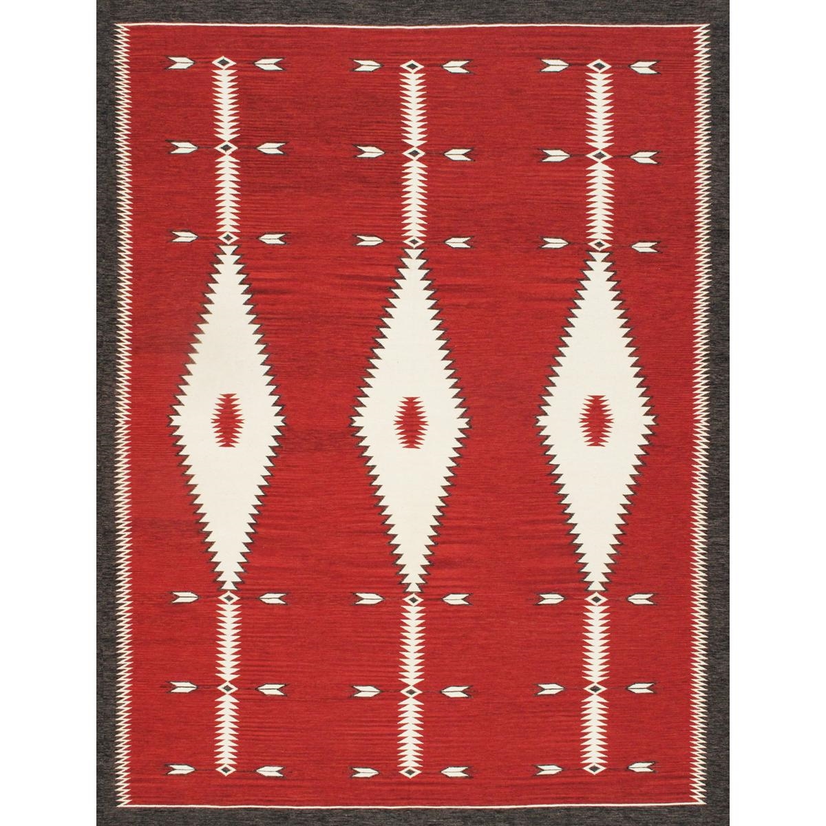 PNT-402 9x12 Tuscany Reversible Wool Red/Brown Area Rug