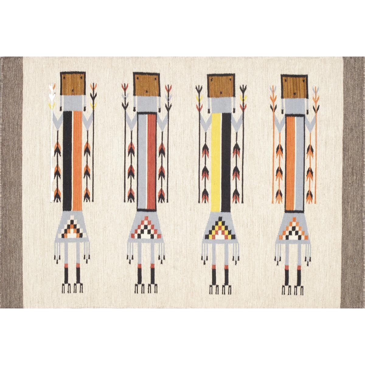 PNT-408 4x6 Tuscany Reversible Wool Ivory/Multi Area Rug