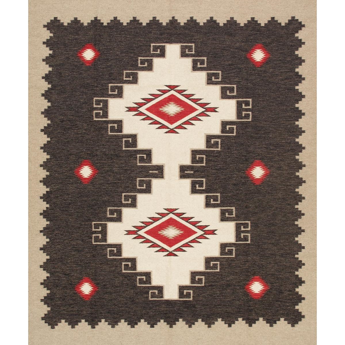 PNT-361 8x10 Tuscany Reversible Wool Light Brown/Ivory Area Rug