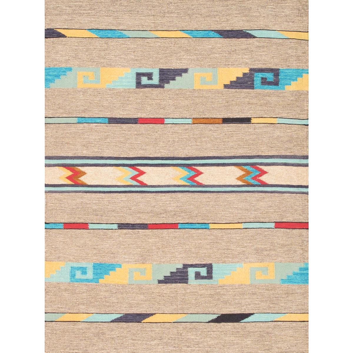 PNT-405 4x6 Tuscany Reversible Wool Mocha/Multi Area Rug