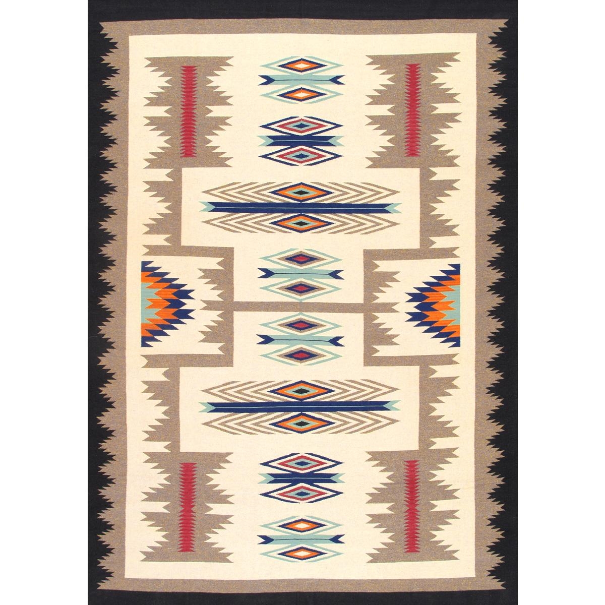 PNT-398 9x12 Tuscany Reversible Wool Ivory/Black Area Rug