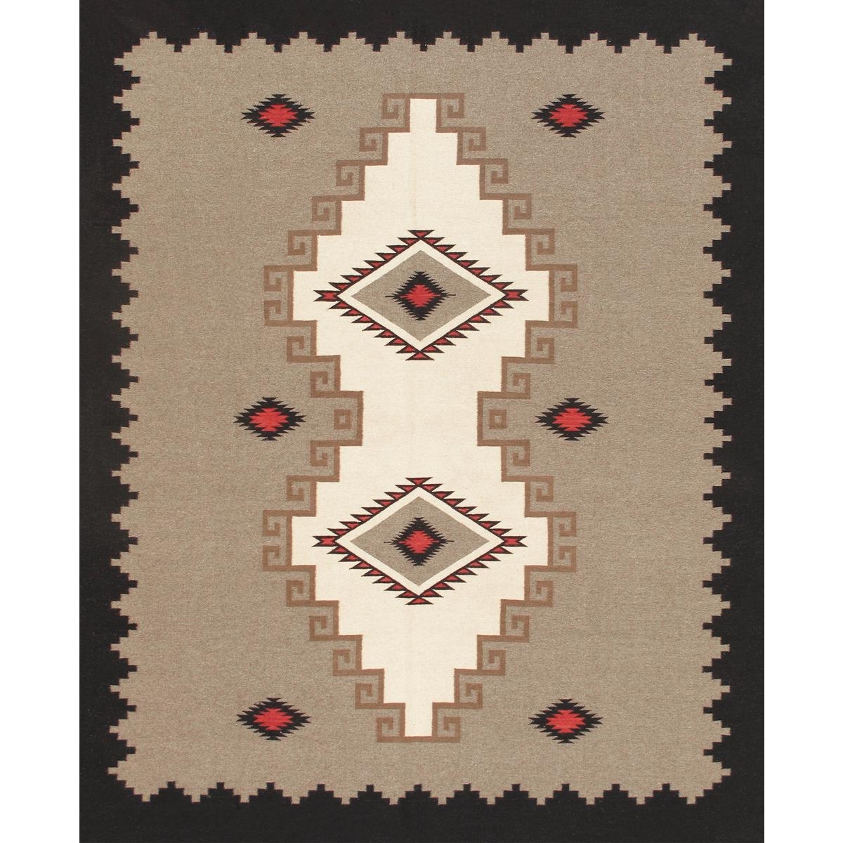 PNT-357 8x10 Tuscany Reversible Wool Mocha/Ivory Area Rug