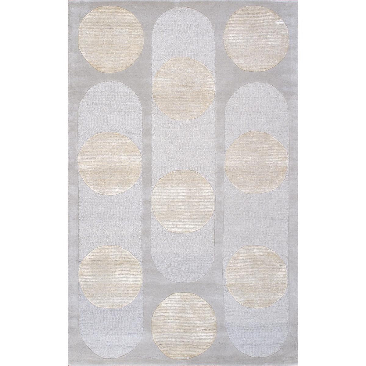 PVNY-34 5X8 Edgy Hand-Tufted Grey/Beige Transitional Area Rug- 5' 0'' X 8' 0''