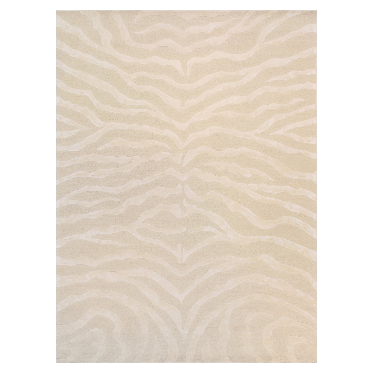 PVCSK-01 6X9 Edgy Hand-Tufted Cream/Ivory Transitional Area Rug- 6' 0'' X 9' 0''