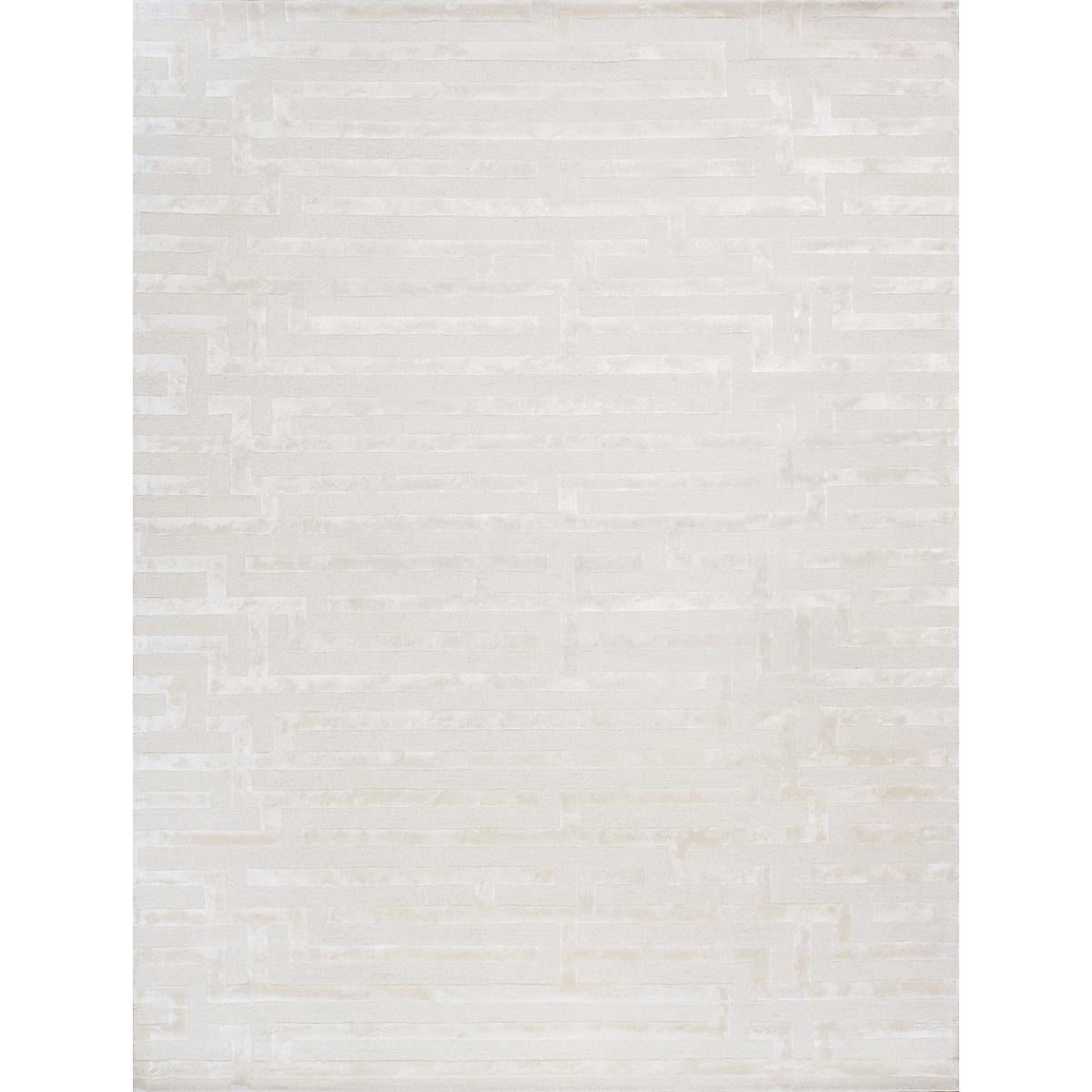 PVNY-27 4X6 Edgy Hand-Tufted Ivory Transitional Area Rug- 4' 0'' X 6' 0''