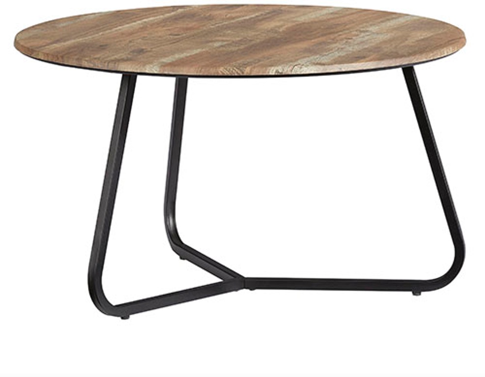Picture of Progressive Furniture T252-01 Living Room Cocktail Table&#44; Black Metal & Yukon