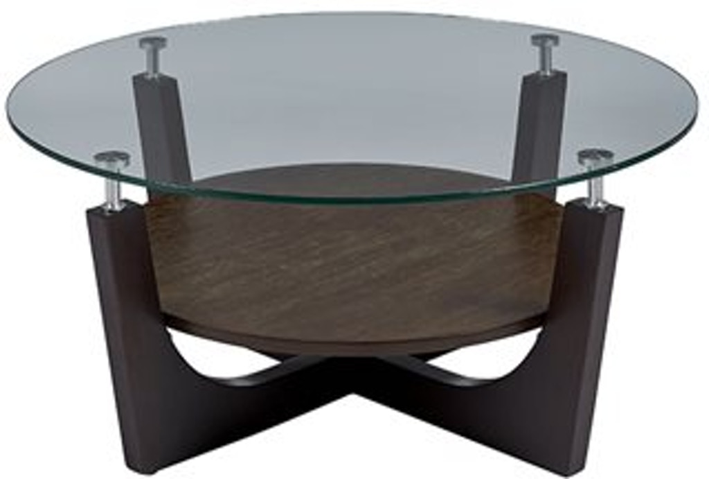 Picture of Progressive Furniture T332-01 Living Room Round Glass Top Cocktail Table
