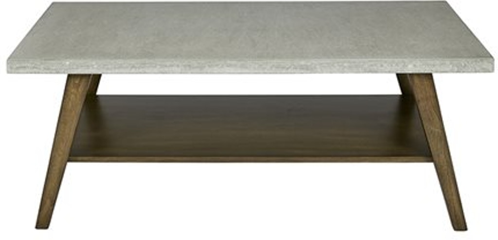Picture of Progressive Furniture T544-01 Living Room Rectangular Cocktail Table&#44; Auburn & Concrete Gray