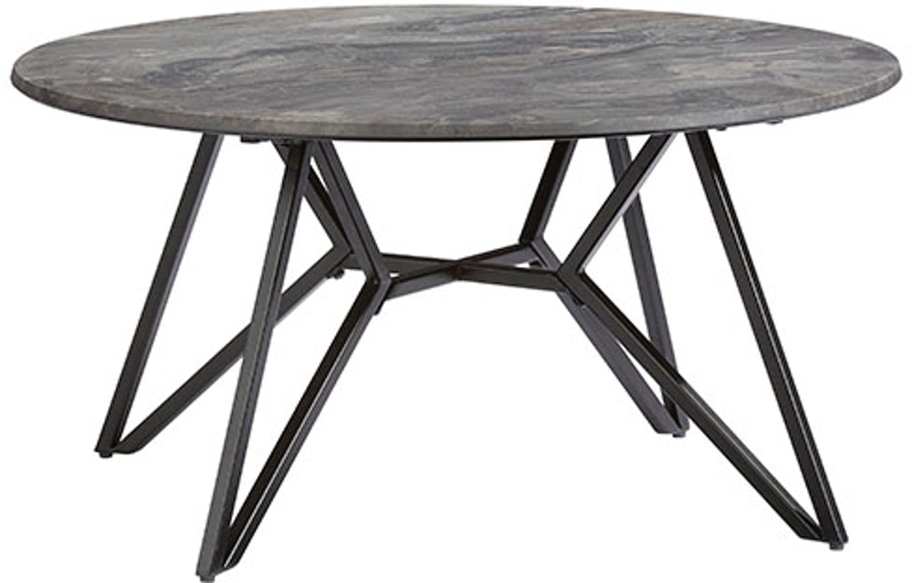 Picture of Progressive Furniture T251-01 Living Room Cocktail Table&#44; Black Metal & Paladina