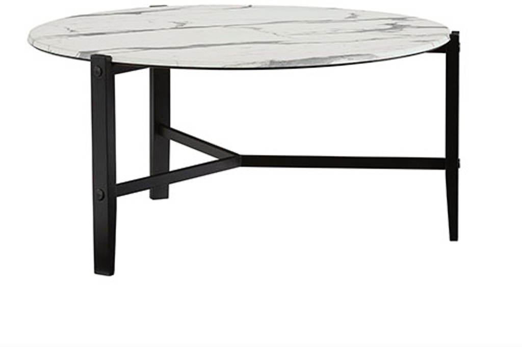 Picture of Progressive Furniture T256-01 Living Room Cocktail Table&#44; Black & Chantilly White