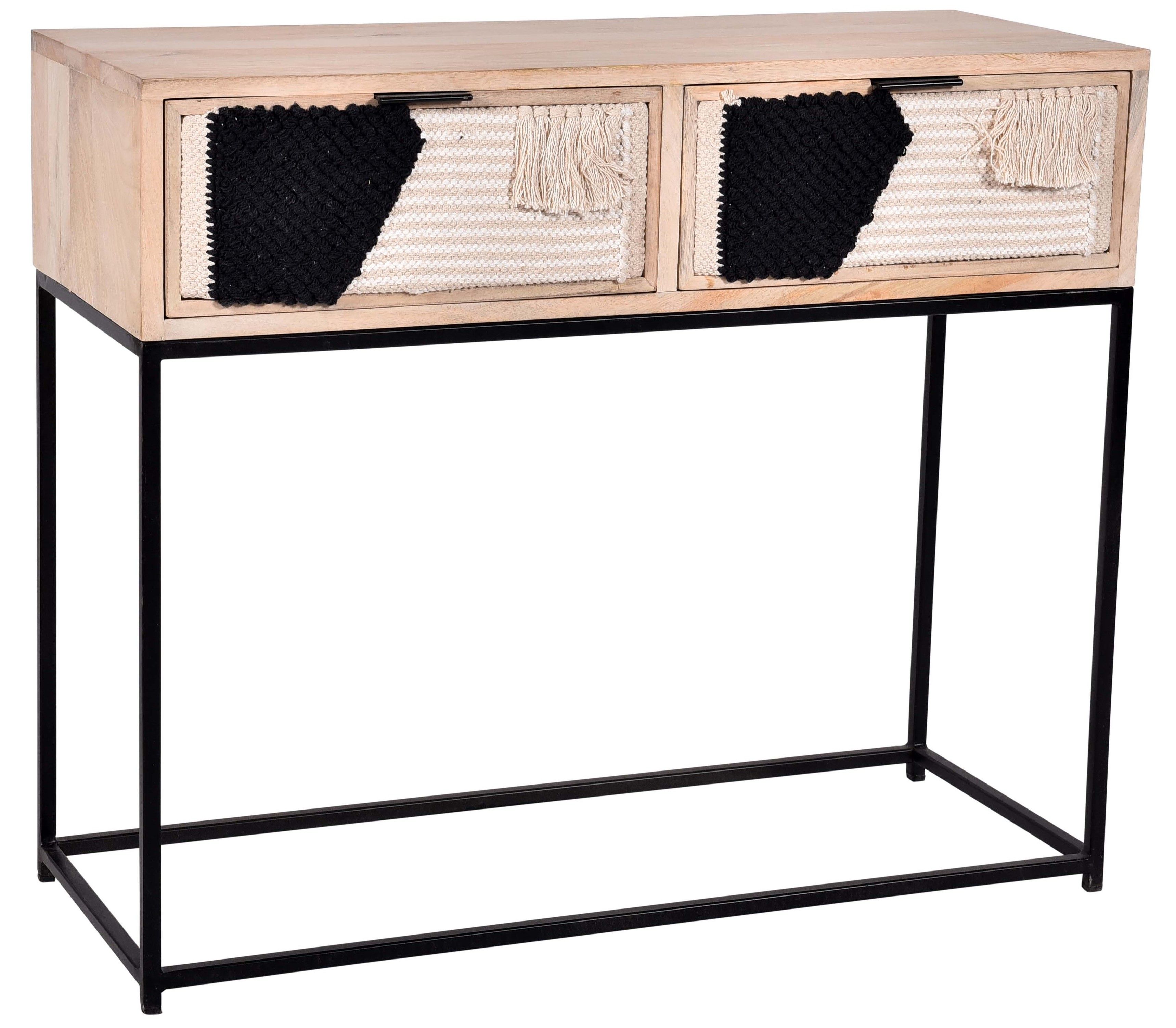 A228-70 Console & Sofa Table, Tan & Black -  Progressive Furniture