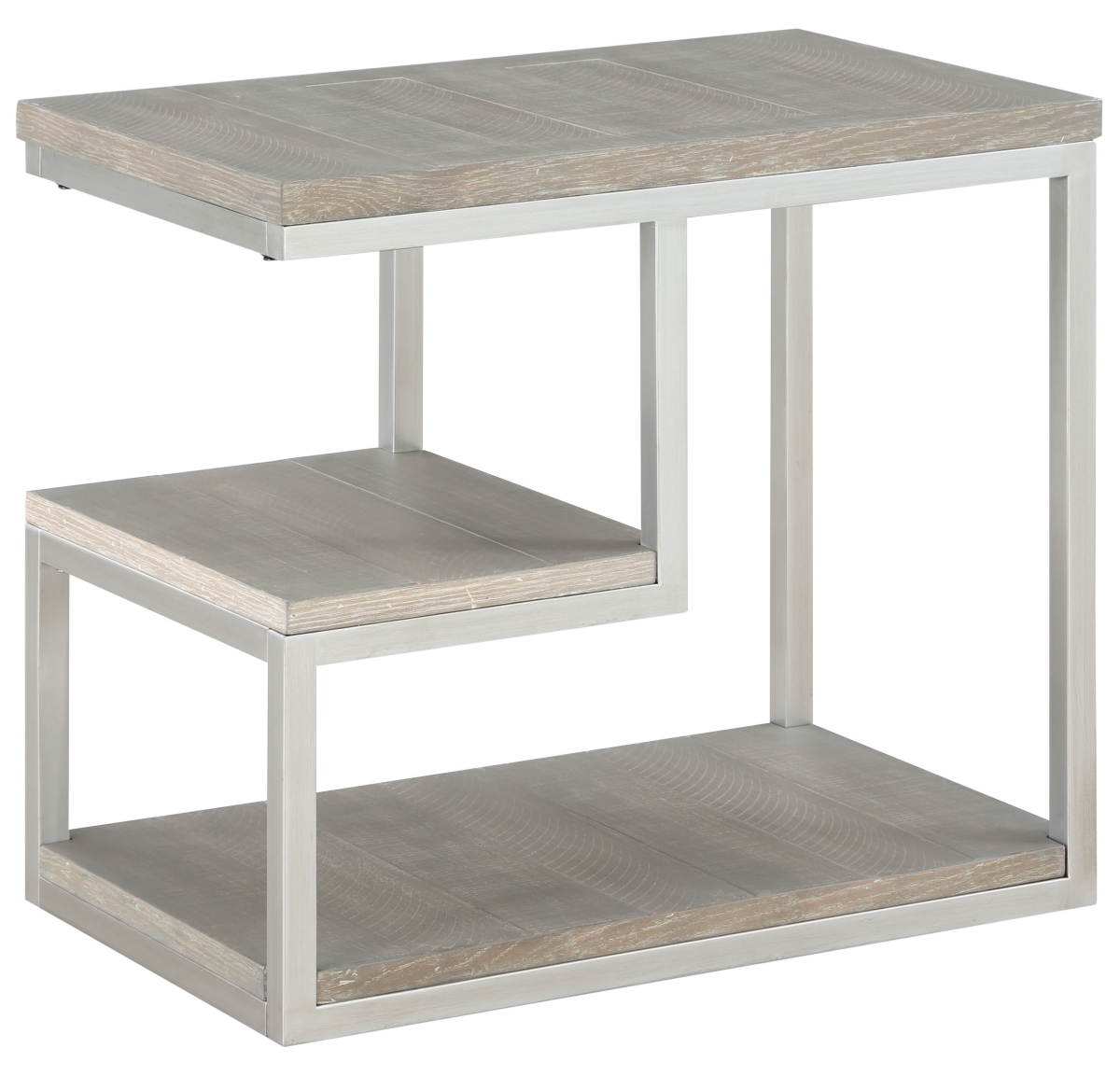 T366-29  Lake Forest II Chairside Table in Musk Gray/Natural -  Progressive Furniture