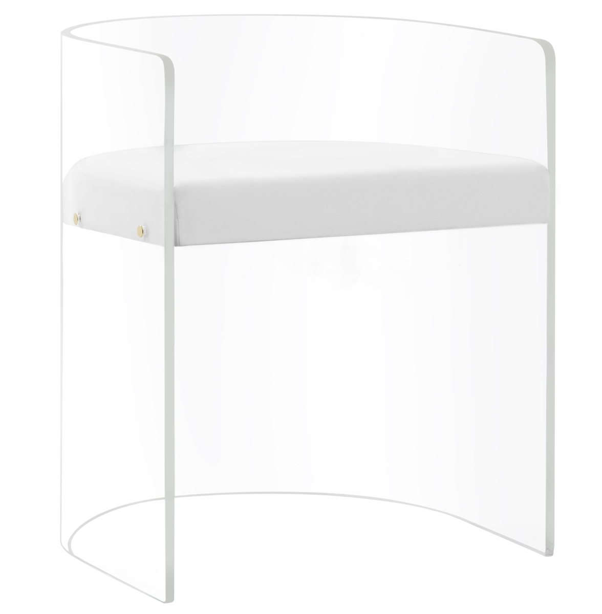 Picture of Progressive Furniture A622-40  A La Carte Acrylic Chair w/ White Cushion in Clear