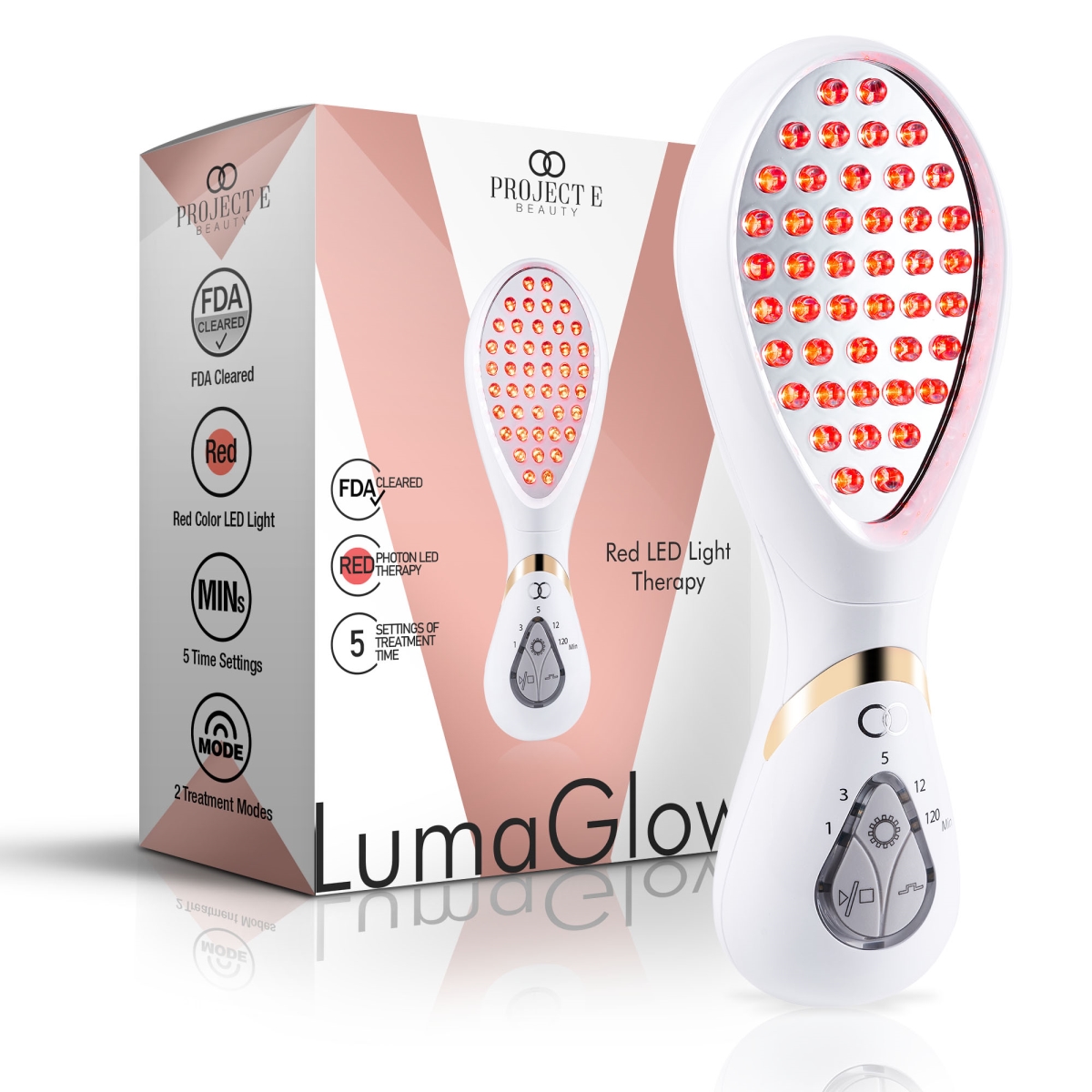 PE731  PE731 LumaGlow Red LED Light Therapy | Skin Rejuvenation and Anti-Aging  | Fine Lines & Wrinkles -  Project E Beauty