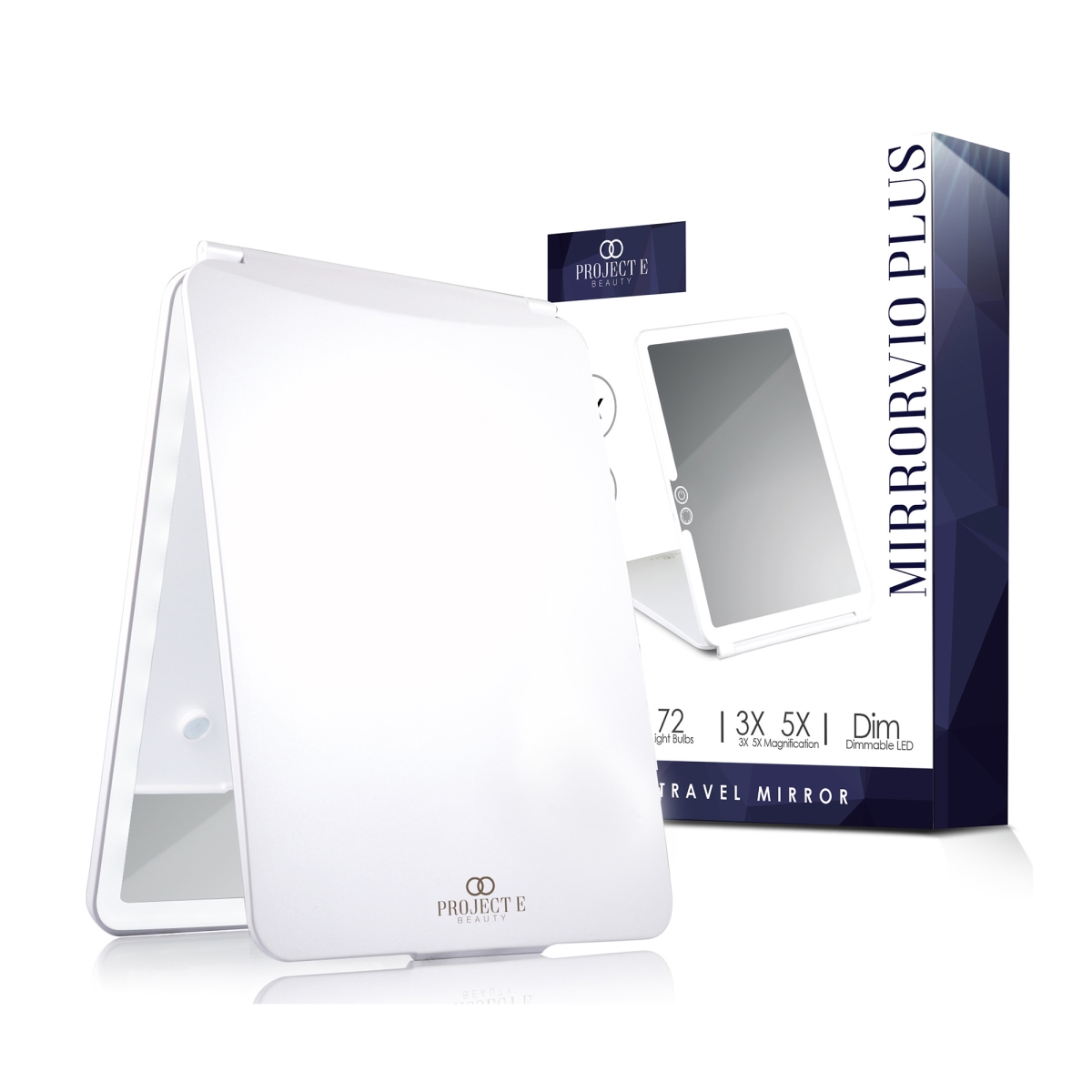 PE735  PE735 Mirrorvio Plus | LED Travel Mirror | Vanity Mirror for Desk | Warm Light | Soft White | Daylight