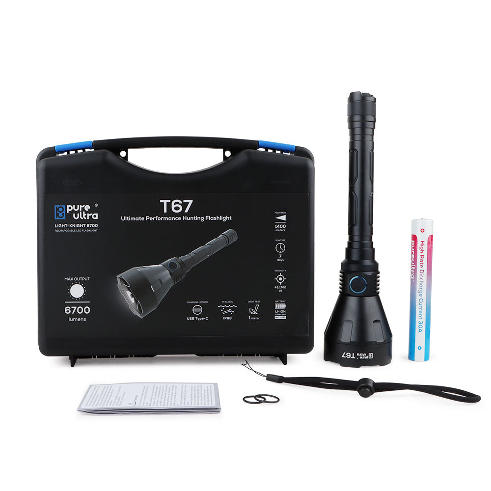 T67 basic kit 6700 Lumens T67 Max Flashlight with Battery Pack Kit