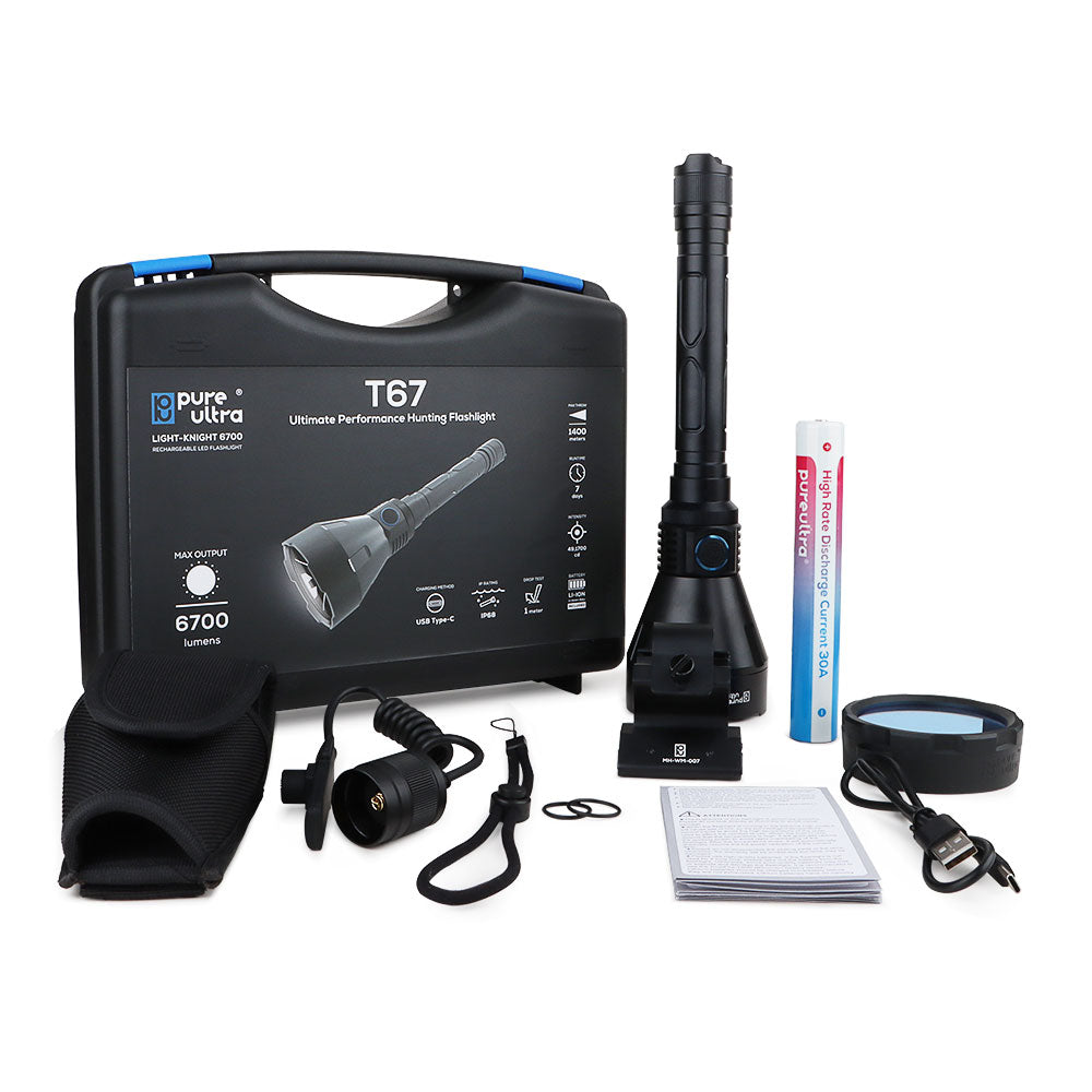 T67 hunting kit 6700 Lumens T67 Hunting Flashlight Kit