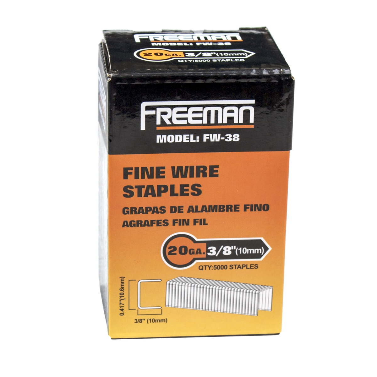 0.375 in. 20 Gauge Glue Collated Fine Wire Staples - 5000 Count