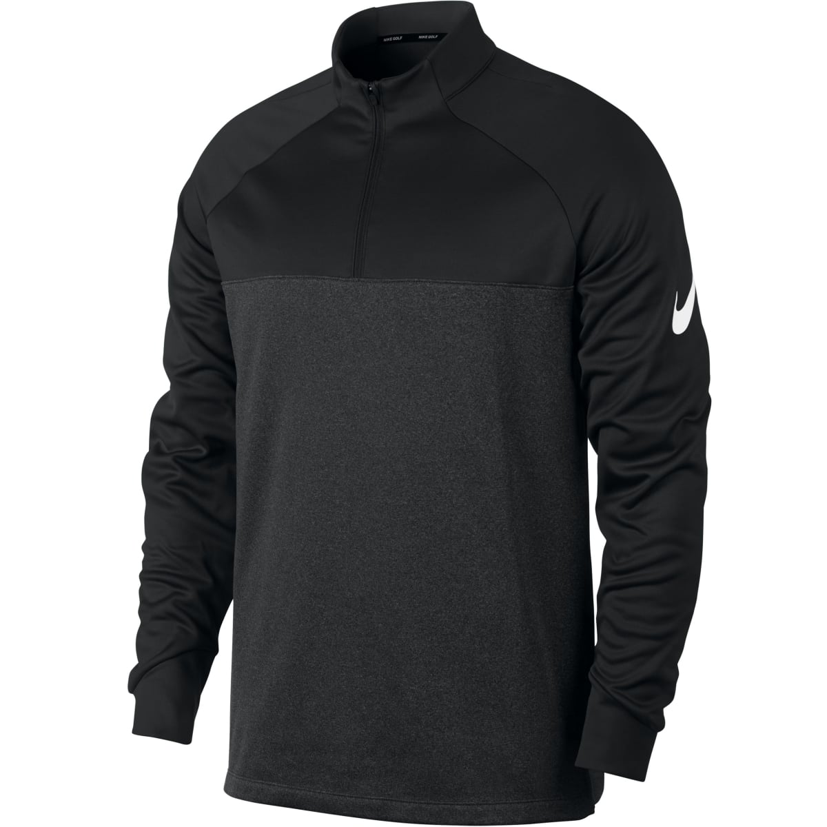 69693 Mens Therma Zip Top - Black, 2X Large
