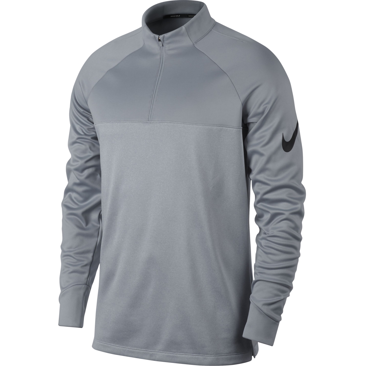 Mens Therma Zip Top, Grey - Medium