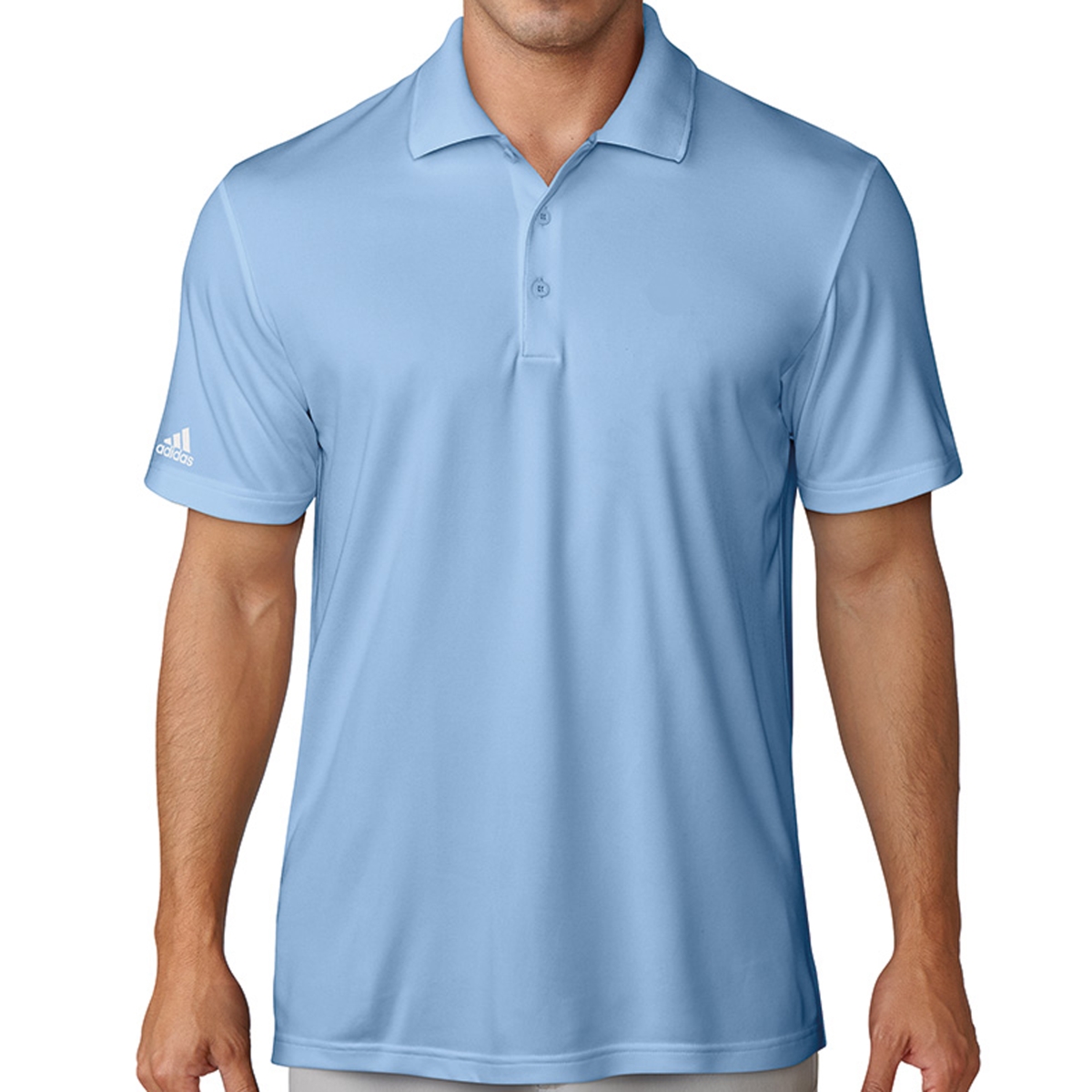 Picture of Adidas 71766 Performance Mens Polo&#44; Sky Blue - Medium