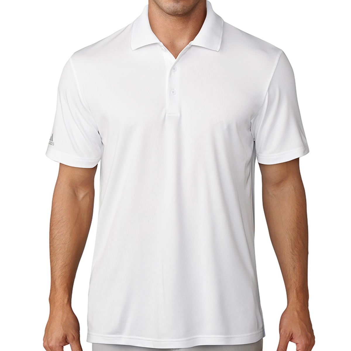 Picture of Adidas 71748 Performance Mens Polo&#44; White - Medium