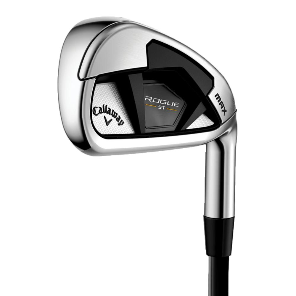 Callaway 97379 Rogue ST Max 2024 Iron Set – Steel Shafts – Right Hand – 5-PW & AW – Stiff Flex – Black