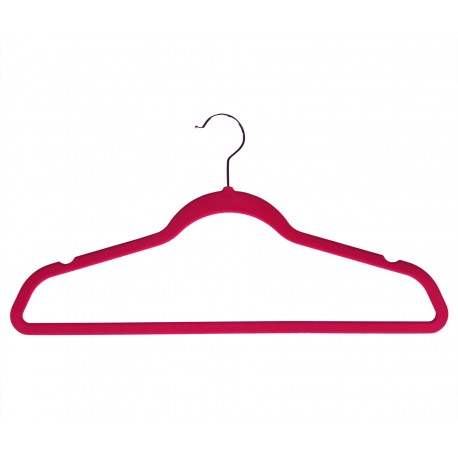 Velvet Plastic Huggable Suit Hanger, Rose