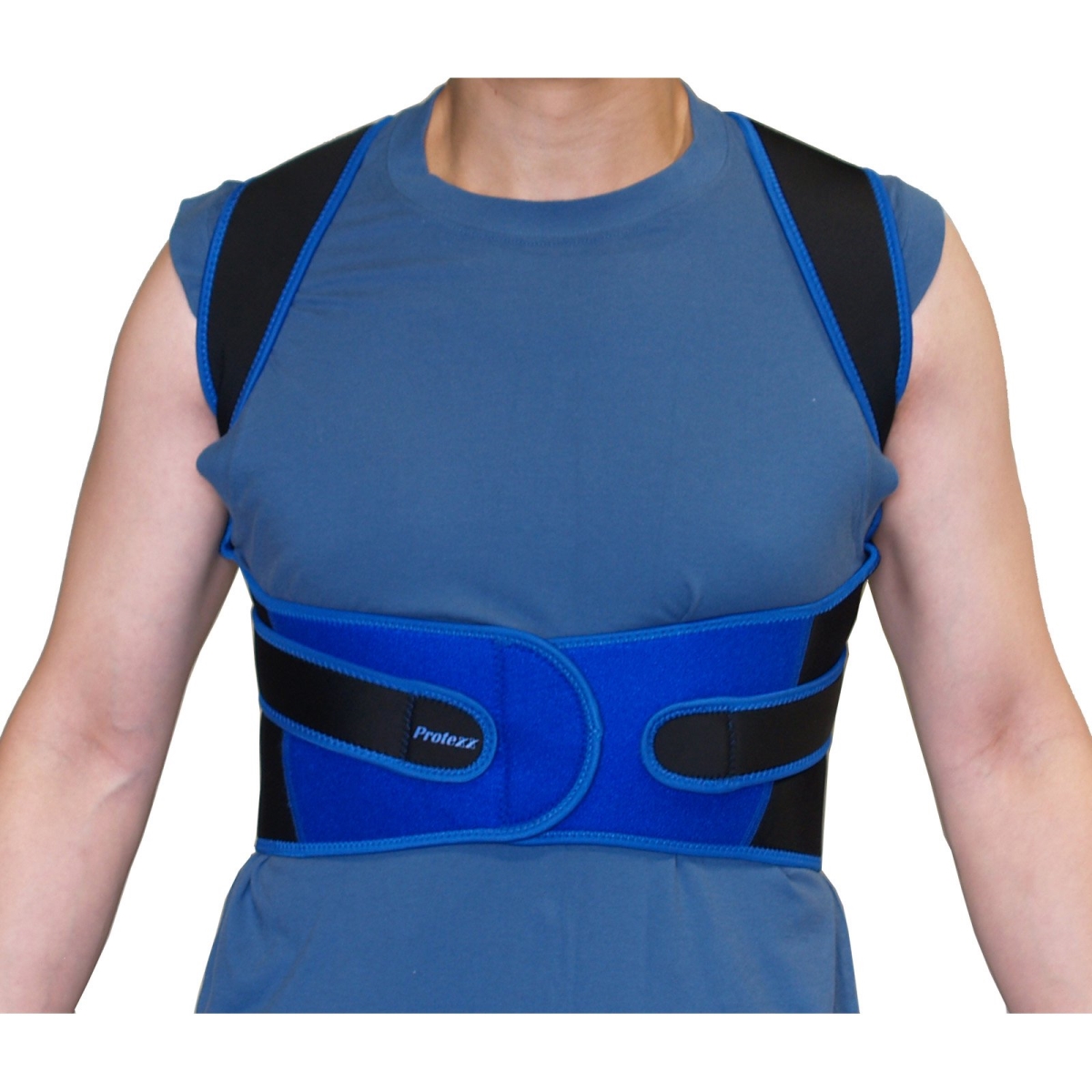 Picture of Protexx PT16900 Back Support 60 percent Neoprene&#44; Blue & Black - Small