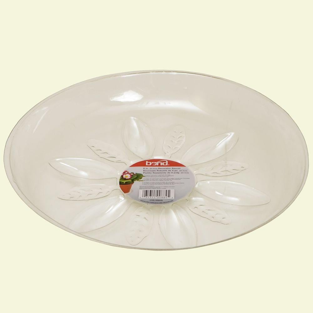 Picture of Bond 070911 8 in. Heavy Duty Plastic Saucer&#44; Clear