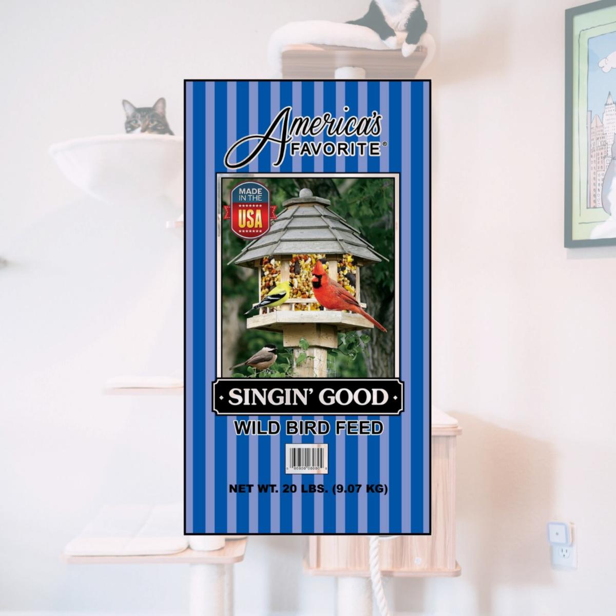 Picture of Americas Favorite 4150050 20 lbs Singin Good Wild Bird Feed Blue Stripe Bag, Blue Stripe