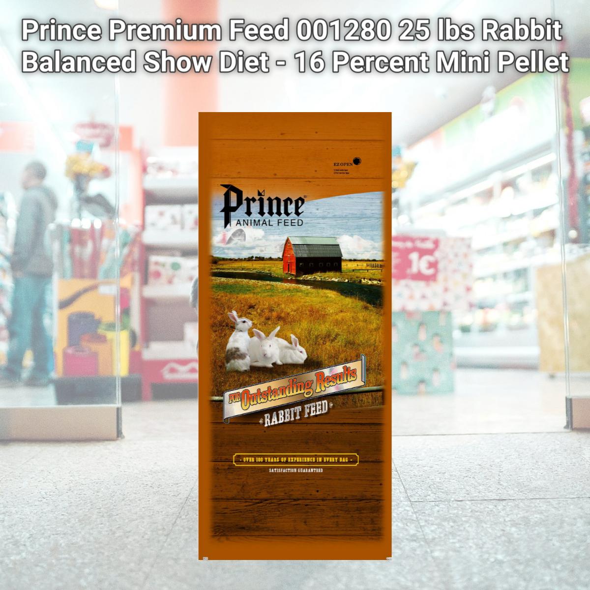 Picture of Prince Premium Feed 001280 25 lbs Rabbit Balanced Show Diet - 16 Percent Mini Pellet