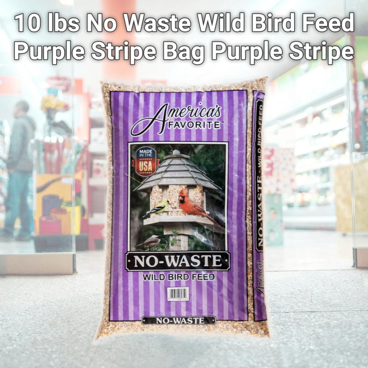 Picture of Americas Favorite 280075 10 lbs No Waste Wild Bird Feed Purple Stripe Bag, Purple Stripe