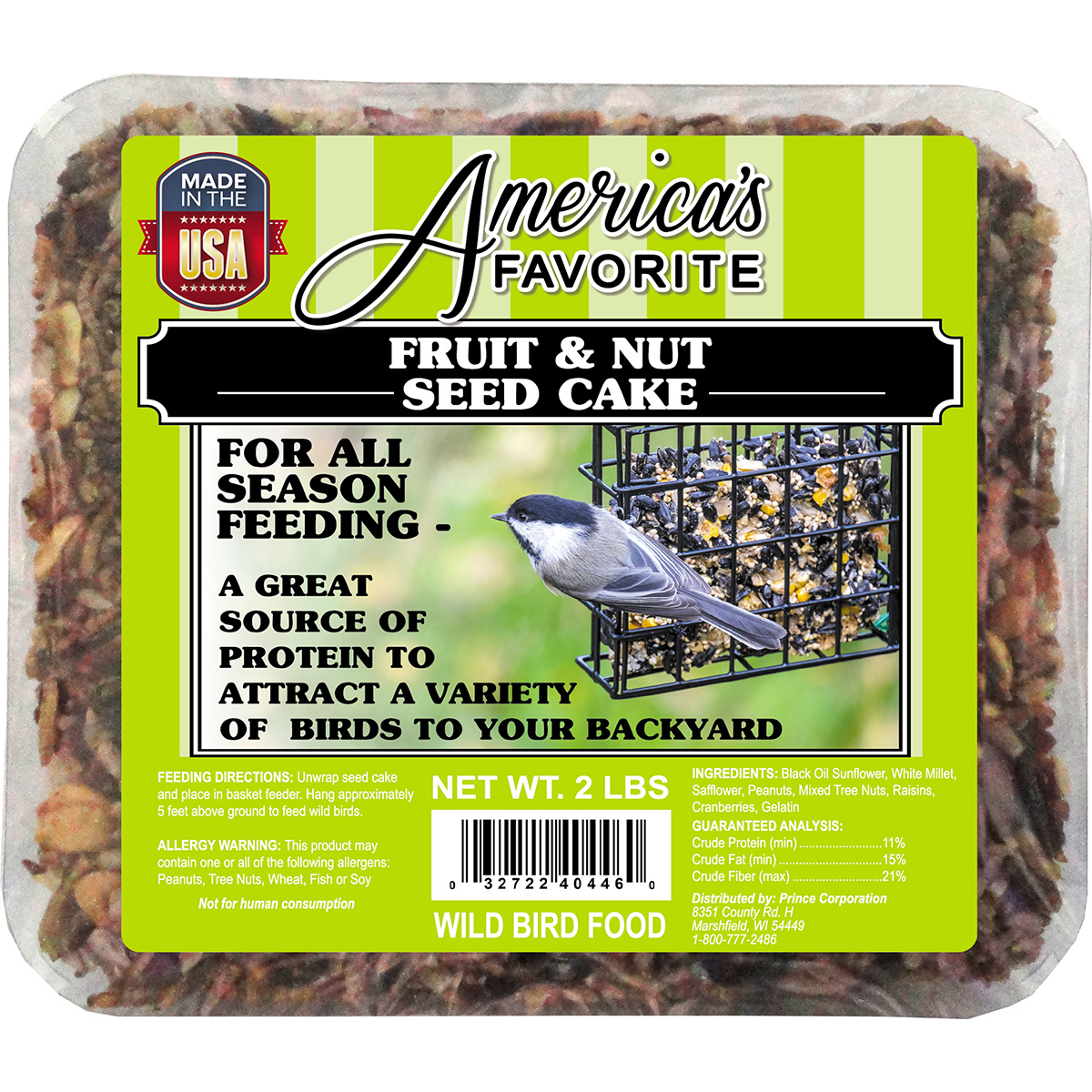 Picture of Americas Favorite 064404 2 lbs Fruit And Nut Large Seed Cake - 480 Per Pallet