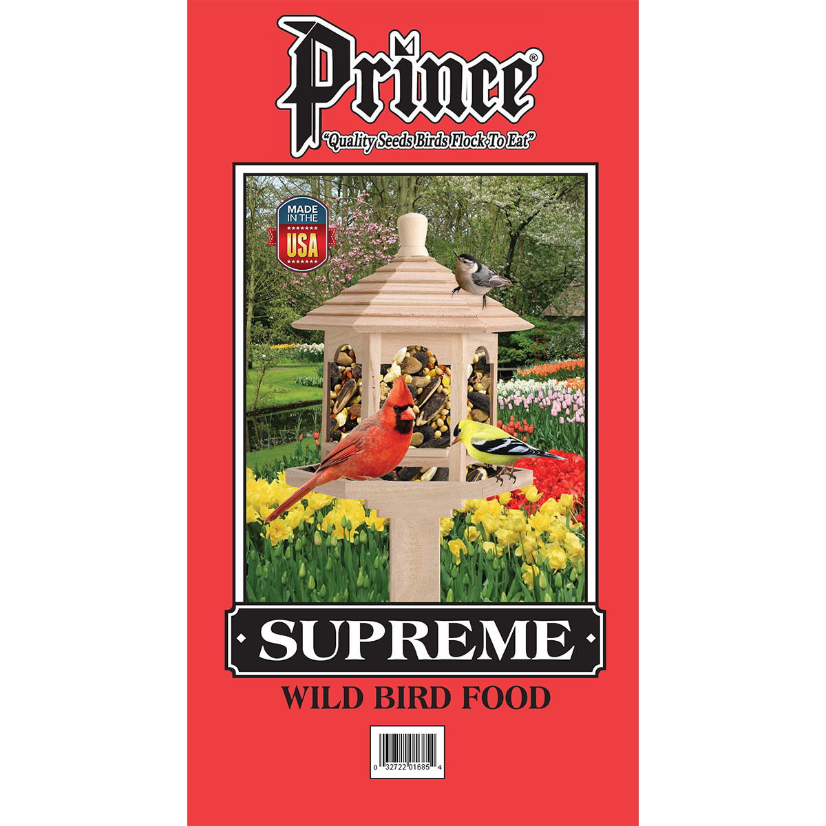 Picture of Prince Wild Bird Seed 0016930 20 lbs Supreme Wild Bird Feed Red Bag, Red
