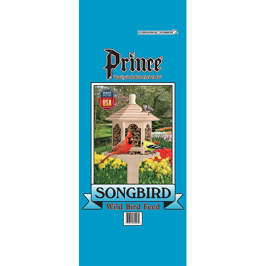 Picture of Prince Wild Bird Seed 0650200 20 lbs Songbird with Corn Wild Bird Feed Turquoise Bag, Turquoise