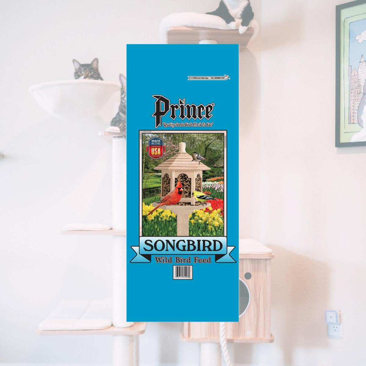 Picture of Prince Wild Bird Seed 0650210 40 lbs Songbird with Corn Wild Bird Feed Turquoise Bag, Turquoise
