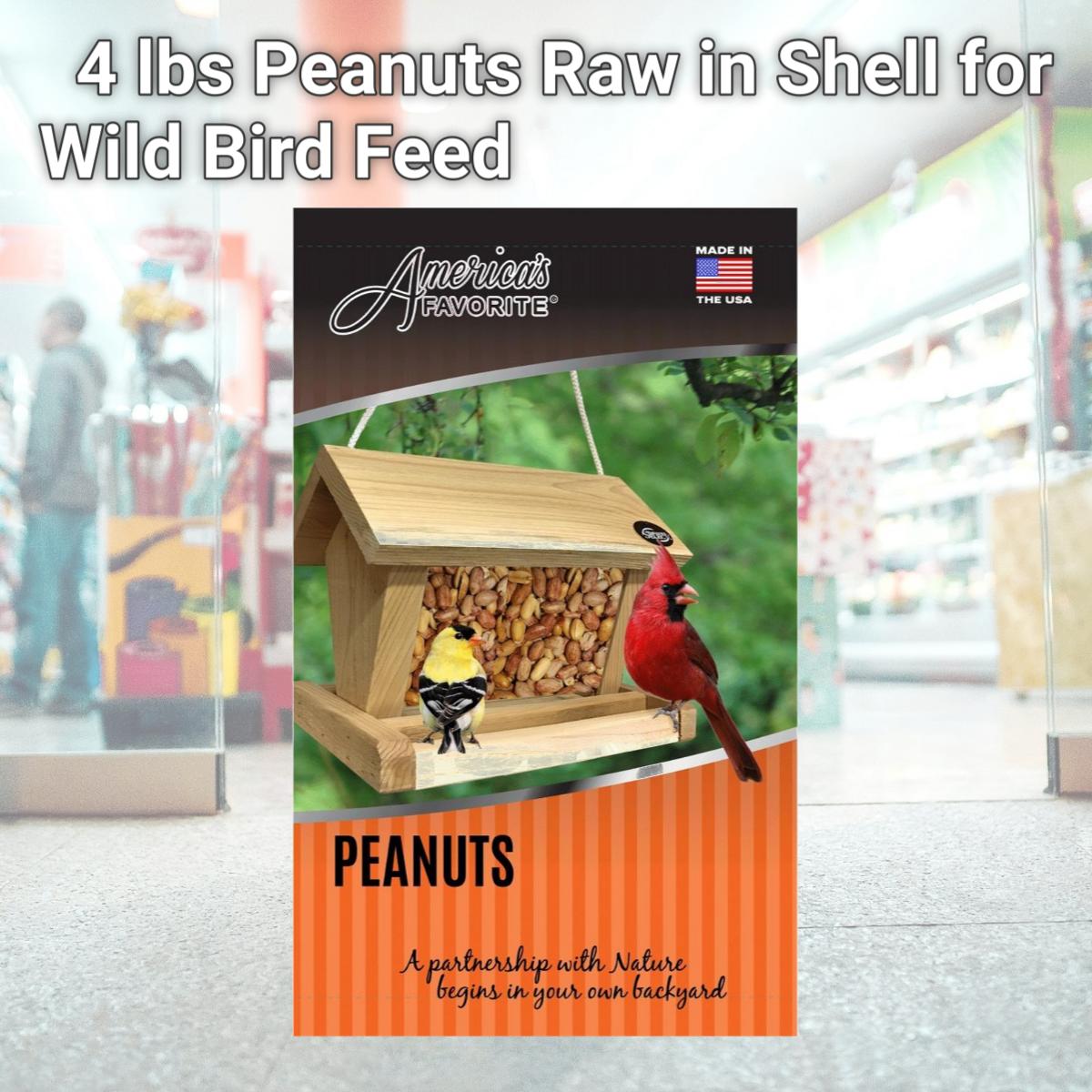 Picture of Americas Favorite 063079 4 lbs Peanuts Raw in Shell for Wild Bird Feed