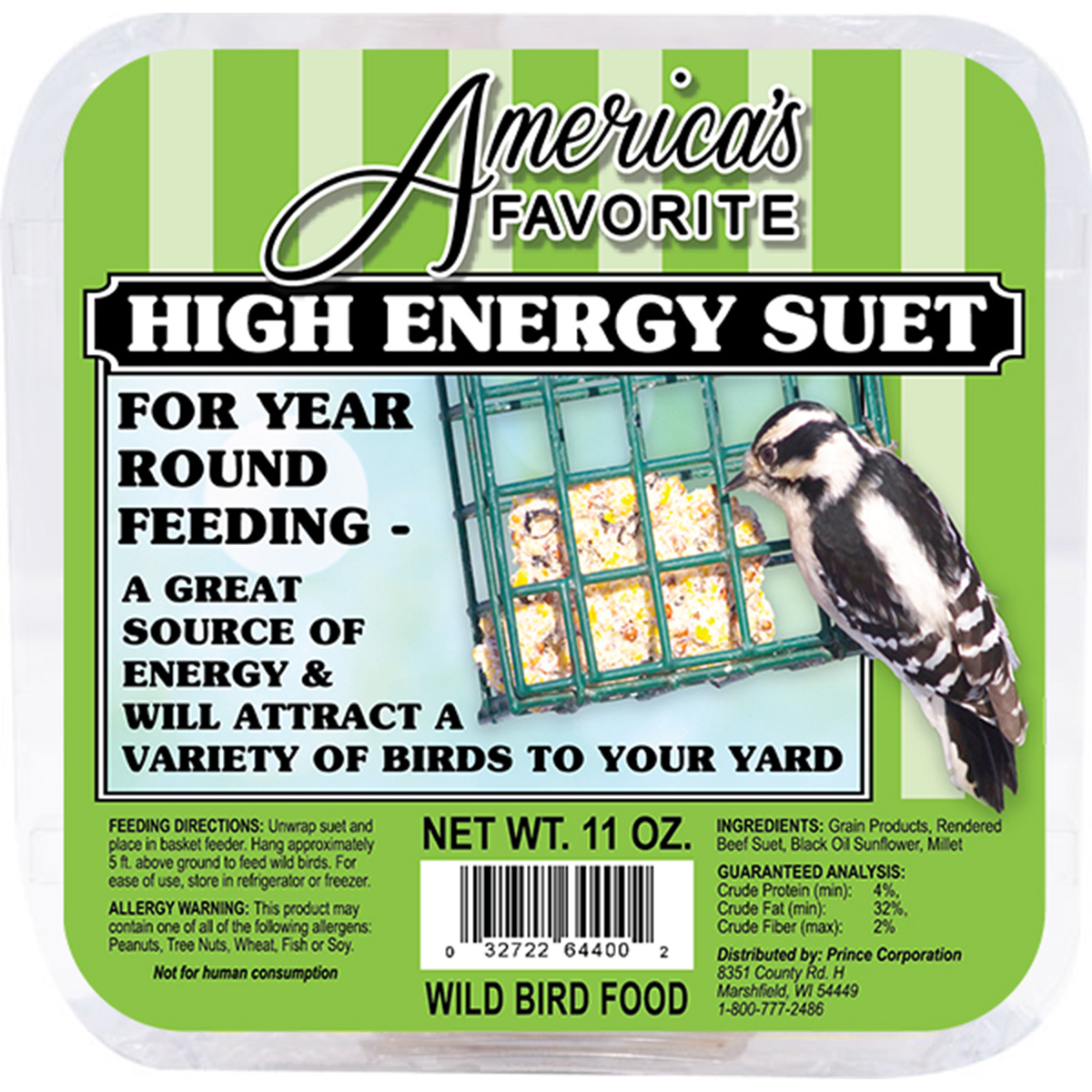 Picture of Americas Favorite 064400 11 oz Hi-Energy Suet - 2268 Per Pallet - Pack of 12