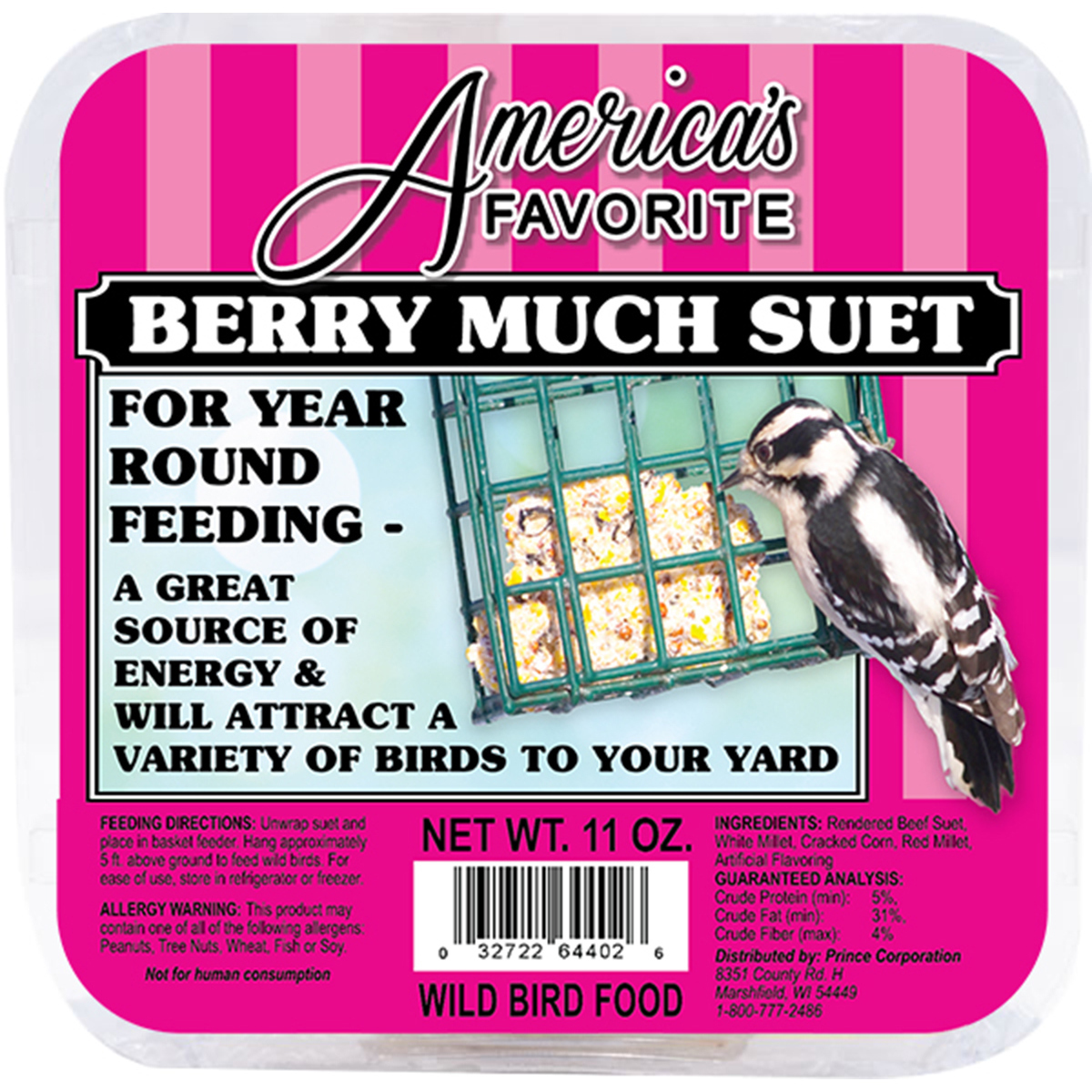 Picture of Americas Favorite 064402 11 oz Berry Much Suet - 2268 Per Pallet - Pack of 12