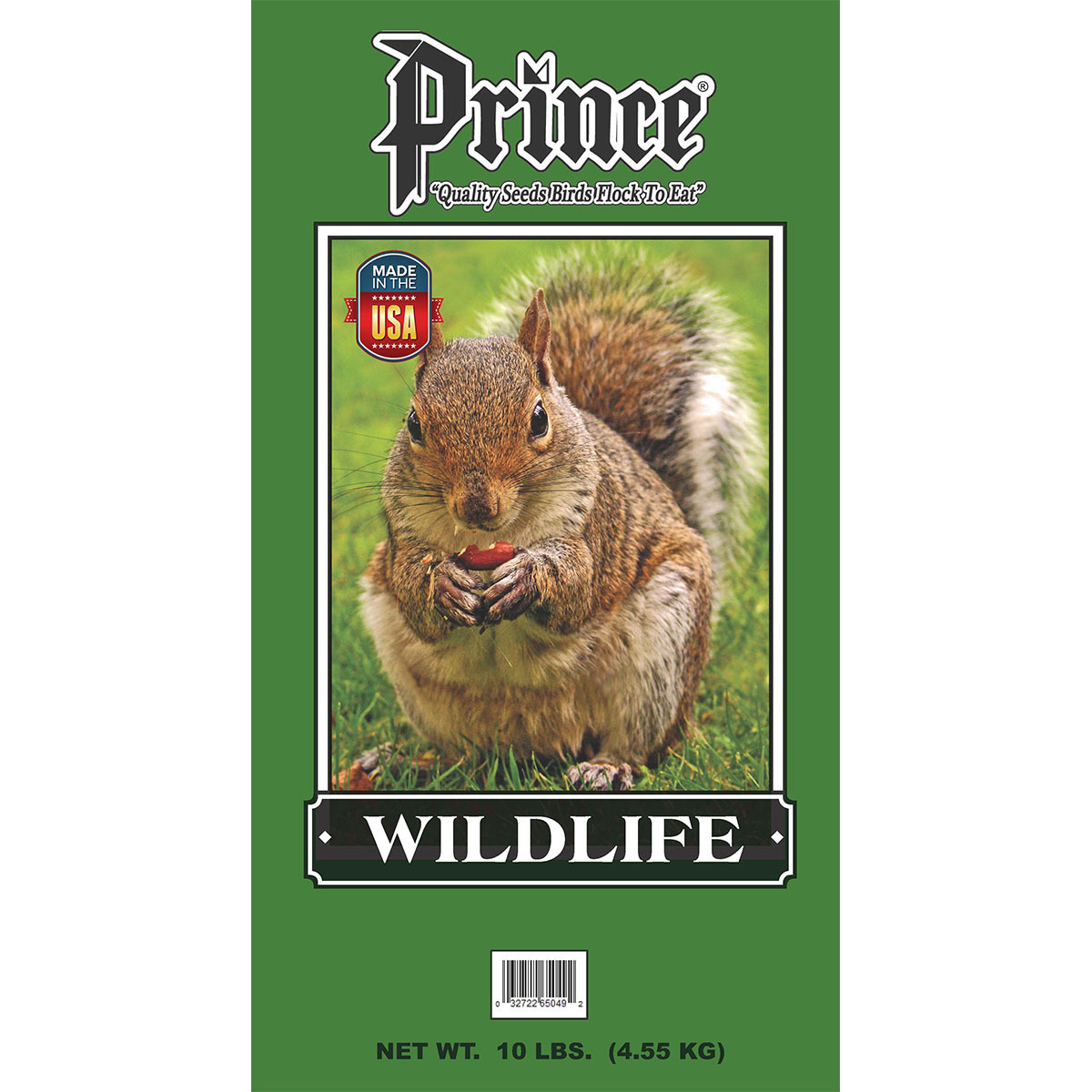 Picture of Prince Wild Bird Seed 051010 10 lbs Wildlife Formula Wild Bird Feed Dark Green Bag, Dark Green
