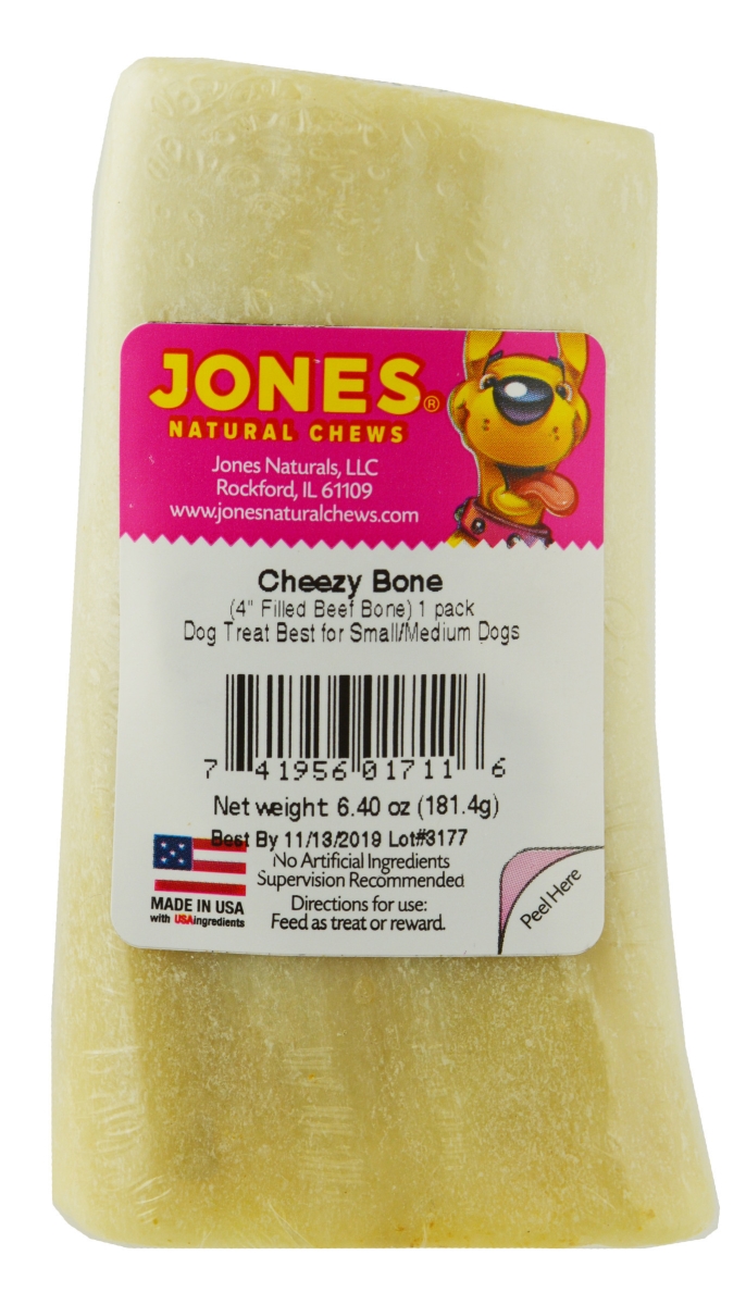 Picture of Jones Natural Chews 877482 6.4 oz Cheezy Bone Shrinkwrap