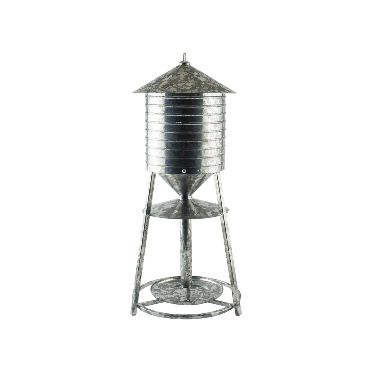 Picture of Panacea Rustic Farmhouse 026697 2.5 lbs Galvanized Water Tower Seed Tray Feeder