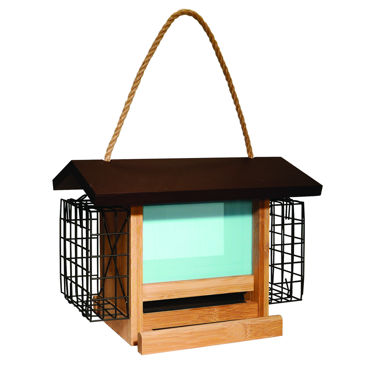 Ultimate Renewable Contemporary Ranch & Suet Feeder MP2 - Bamboo