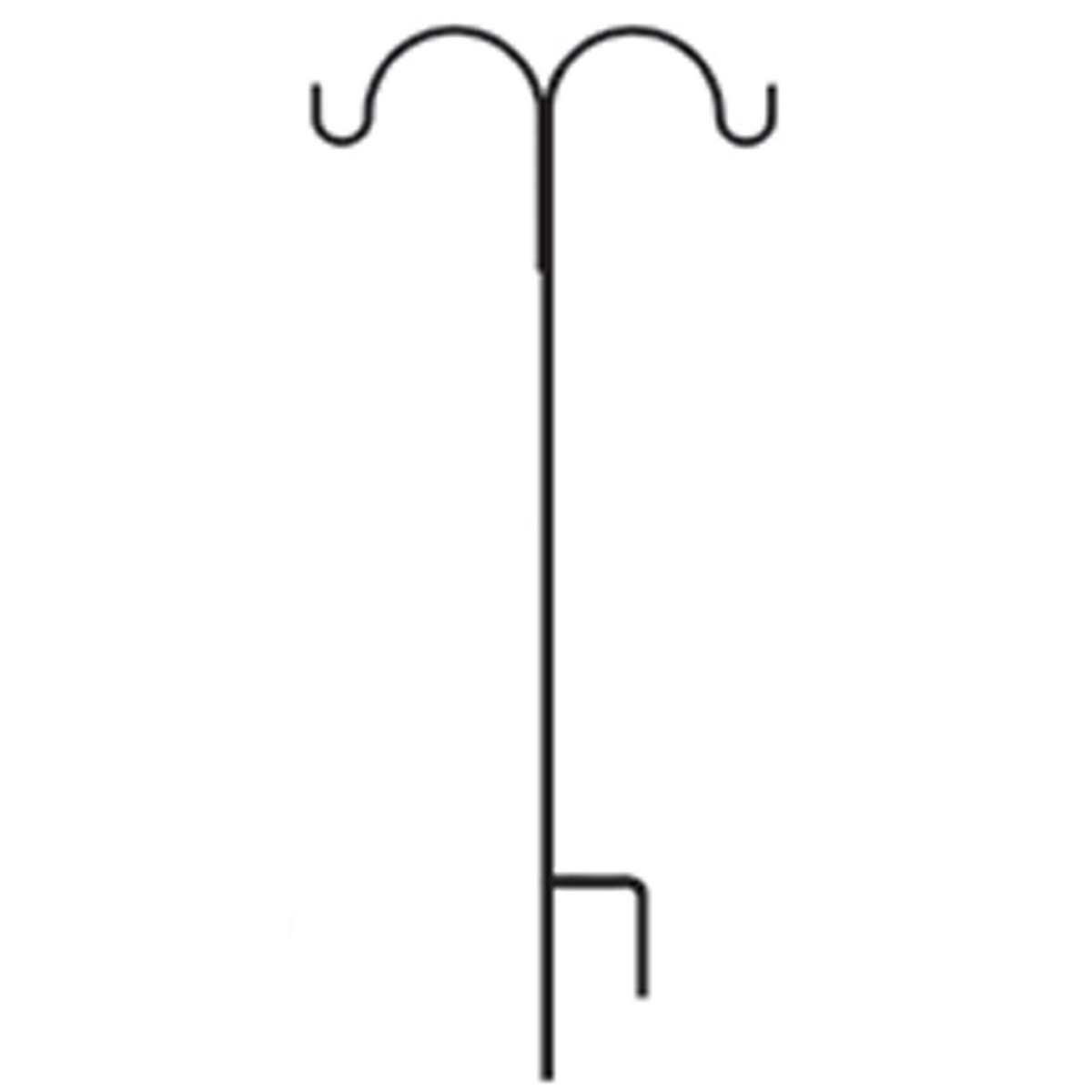 Picture of American Garden Works 101592 24 x 65 in. Classic Ornamental Hanger with Short Double&#44; Black