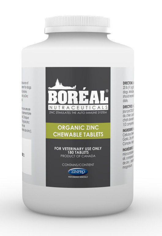 Picture of Lincoln Biotech 351925 Boreal Organic Zinc Chewable Tablets for Dogs - 180 Count