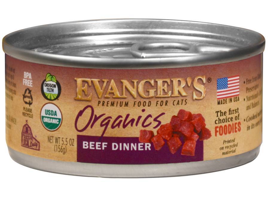 Picture of Evangers Pet Food 884170 5.5 oz Organics Beef Dinner for Cats - Pack of 24
