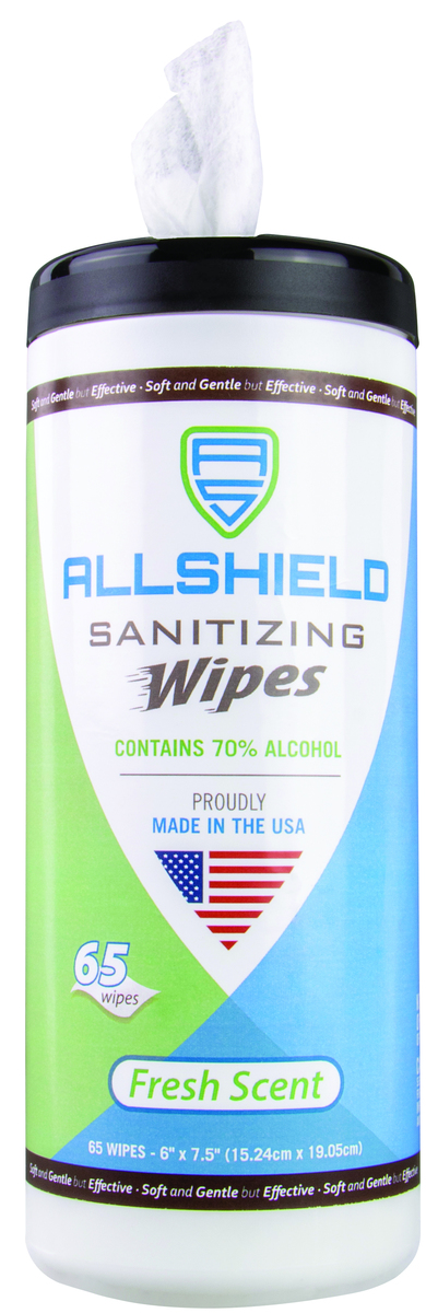 Picture of Allshield 5041637 Canister Sanitizing Wipes - 65 Piece - Master Pack 12